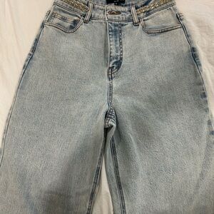 Light Wash High-Rise Denim Jeans